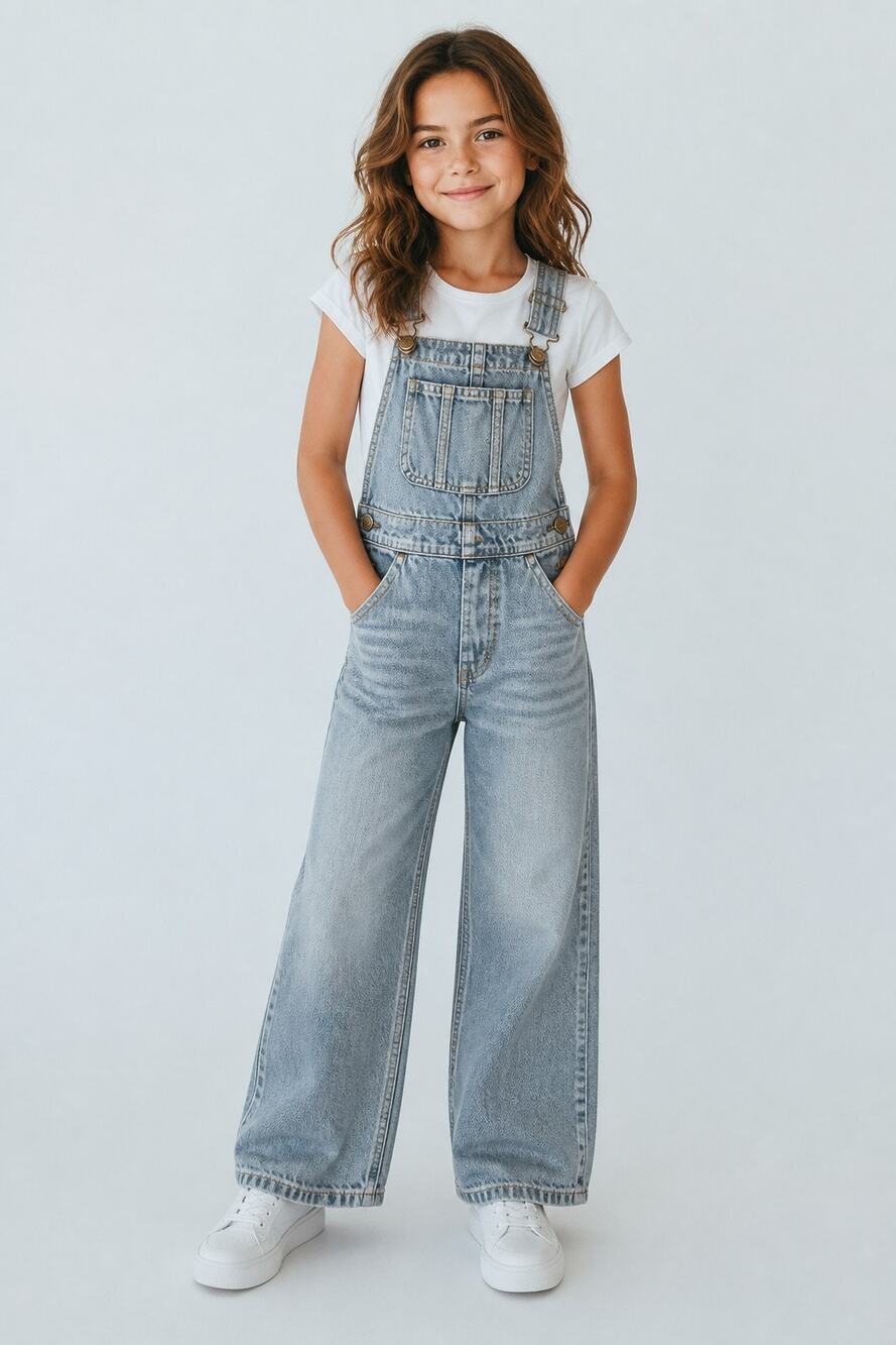 GAP Denim Classic Light Wash Overalls – Kids Size 8 (M)